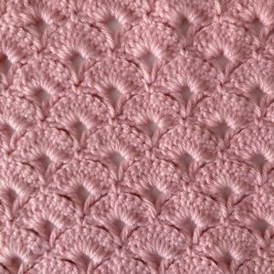 Pink Crochet Throw Blanket – Handcrafted Home Décor 37”X40”